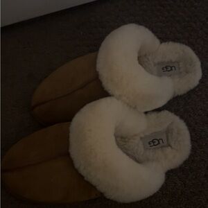 UGG Cream Sheepskin Slippers